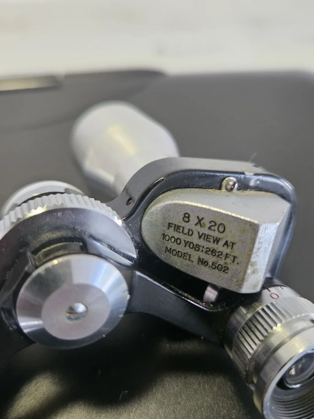 8x20 Compact Binoculars - Silver & Black